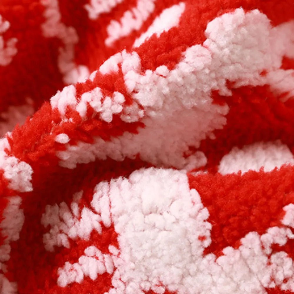 Costume natalizio per cani in pile morbido, perfetto per animali domestici come cuccioli, carlini e chihuahua. Maglietta a pettorina festiva ideale per la stagione natalizia o per il Capodanno, disponibile nelle taglie da S a